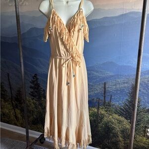 Vintage MARY MARTIN RAINBOW OF CALIFORNIA Indian fringe dress